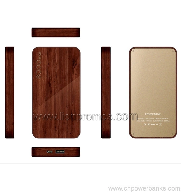 Eco Friendly Green Gifts Wood Bamboo Power Bank