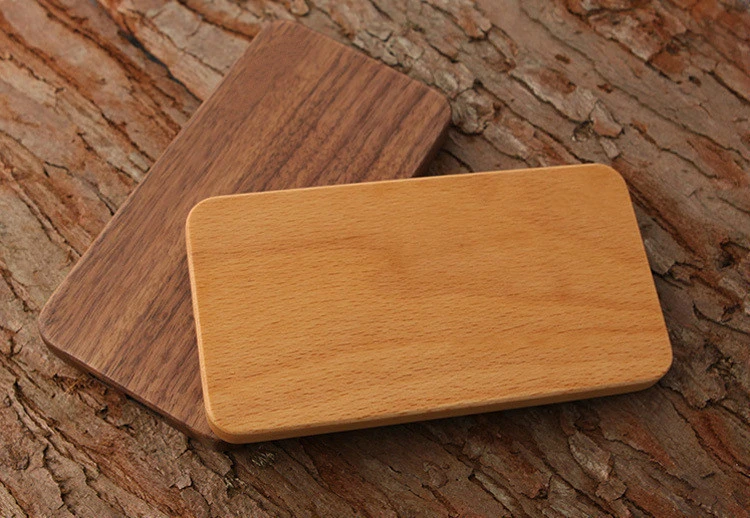 Custom Engrave Logo Lithium Battery Wooden Bamboo Portable Power Bank 8000mAh